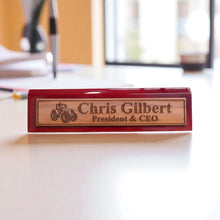 Load image into Gallery viewer, Desk Wedge Name Plate - PERSONALIZED - Tractor - 11 Inches