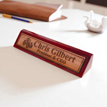 Load image into Gallery viewer, Desk Wedge Name Plate - PERSONALIZED - Tractor - 11 Inches