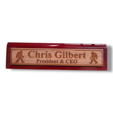 Load image into Gallery viewer, Desk Wedge Name Plate - PERSONALIZED - Bigfoot Sasquatch - 11 Inches