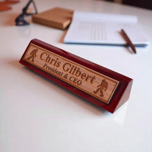 Load image into Gallery viewer, Desk Wedge Name Plate - PERSONALIZED - Bigfoot Sasquatch - 11 Inches