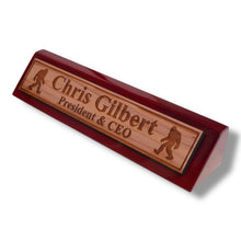Load image into Gallery viewer, Desk Wedge Name Plate - PERSONALIZED - Bigfoot Sasquatch - 11 Inches