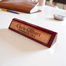 Load image into Gallery viewer, Desk Wedge Name Plate - Personalized Titles and Styles - 11 Inches