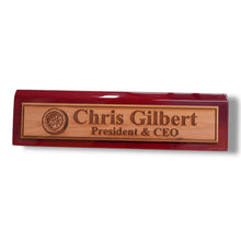 Load image into Gallery viewer, Desk Wedge Name Plate - PERSONALIZED - Wheel Tire - 11 Inches