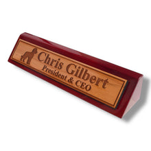 Load image into Gallery viewer, Desk Wedge Name Plate - PERSONALIZED - Golden Doodle - 11 Inches