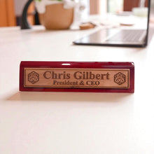 Load image into Gallery viewer, Desk Wedge Name Plate - PERSONALIZED - D20 - 11 Inches