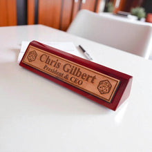 Load image into Gallery viewer, Desk Wedge Name Plate - PERSONALIZED - D20 - 11 Inches