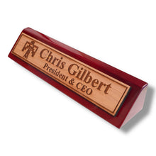 Load image into Gallery viewer, Desk Wedge Name Plate - PERSONALIZED - Thunderbird Native American - 11 Inches
