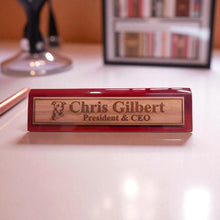 Load image into Gallery viewer, Desk Wedge Name Plate - PERSONALIZED - Pit Bull - 11 Inches