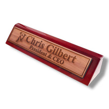 Load image into Gallery viewer, Desk Wedge Name Plate - PERSONALIZED - Pit Bull - 11 Inches