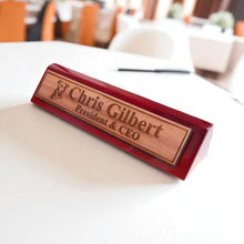 Load image into Gallery viewer, Desk Wedge Name Plate - PERSONALIZED - Pit Bull - 11 Inches