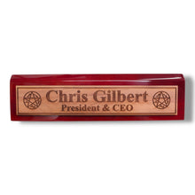 Load image into Gallery viewer, Desk Wedge Name Plate - PERSONALIZED - Demon Trap - 11 Inches
