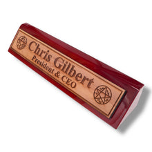 Load image into Gallery viewer, Desk Wedge Name Plate - PERSONALIZED - Demon Trap - 11 Inches