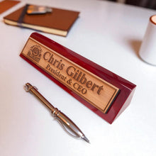 Load image into Gallery viewer, Desk Wedge Name Plate - PERSONALIZED - Happy Halloween - 11 Inches