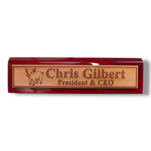 Load image into Gallery viewer, Desk Wedge Name Plate - PERSONALIZED - PIglet - 11 Inches