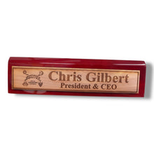 Load image into Gallery viewer, Desk Wedge Name Plate - PERSONALIZED - Spirit Board - 11 Inches