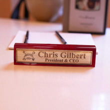 Load image into Gallery viewer, Desk Wedge Name Plate - PERSONALIZED - Spirit Board - 11 Inches