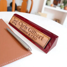 Load image into Gallery viewer, Desk Wedge Name Plate - PERSONALIZED - Spirit Board - 11 Inches