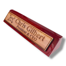 Load image into Gallery viewer, Desk Wedge Name Plate - PERSONALIZED - Spirit Board - 11 Inches