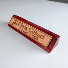 Load image into Gallery viewer, Desk Wedge Name Plate - PERSONALIZED - Water Spigot - 11 Inches