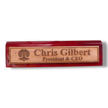 Load image into Gallery viewer, Desk Wedge Name Plate - PERSONALIZED - Celtic Tree of life - 11 Inches