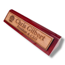 Load image into Gallery viewer, Desk Wedge Name Plate - PERSONALIZED - Celtic Tree of life - 11 Inches