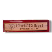 Load image into Gallery viewer, Desk Wedge Name Plate - PERSONALIZED - Kidney - 11 Inches