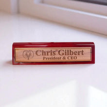 Load image into Gallery viewer, Desk Wedge Name Plate - PERSONALIZED - Kidney - 11 Inches