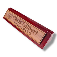 Load image into Gallery viewer, Desk Wedge Name Plate - PERSONALIZED - Kidney - 11 Inches