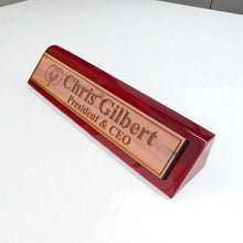 Load image into Gallery viewer, Desk Wedge Name Plate - PERSONALIZED - Kidney - 11 Inches