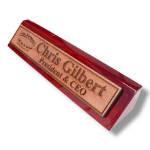 Load image into Gallery viewer, Desk Wedge Name Plate - PERSONALIZED - 2nd Amendment - 11 Inches