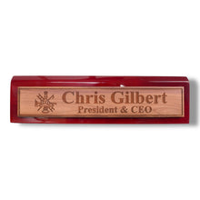 Load image into Gallery viewer, Desk Wedge Name Plate - PERSONALIZED - Firefighter - 11 Inches