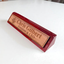 Load image into Gallery viewer, Desk Wedge Name Plate - PERSONALIZED - Firefighter - 11 Inches