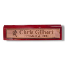 Load image into Gallery viewer, Desk Wedge Name Plate - PERSONALIZED - Flying Dragon - 11 Inches