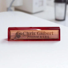 Load image into Gallery viewer, Desk Wedge Name Plate - PERSONALIZED - Eagle - 11 Inches