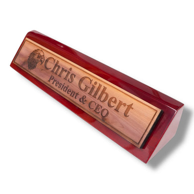 Desk Wedge Name Plate - PERSONALIZED - Eagle - 11 Inches