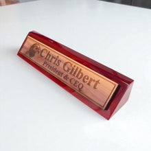 Load image into Gallery viewer, Desk Wedge Name Plate - PERSONALIZED - Eagle - 11 Inches