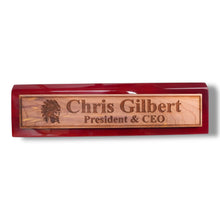 Load image into Gallery viewer, Desk Wedge Name Plate - PERSONALIZED - Indian Chief - 11 Inches