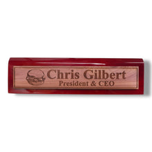 Load image into Gallery viewer, Desk Wedge Name Plate - PERSONALIZED - Hamburger - 11 Inches