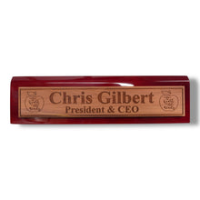 Load image into Gallery viewer, Desk Wedge Name Plate - PERSONALIZED - It takes a big heart to shape little minds - 11 Inches