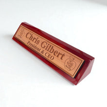 Load image into Gallery viewer, Desk Wedge Name Plate - PERSONALIZED - It takes a big heart to shape little minds - 11 Inches