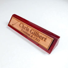Load image into Gallery viewer, Desk Wedge Name Plate - PERSONALIZED - Golf - 11 Inches