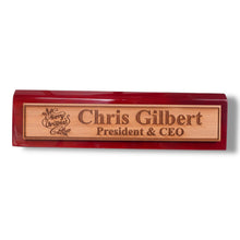 Load image into Gallery viewer, Desk Wedge Name Plate - PERSONALIZED - Merry Christmas - 11 Inches