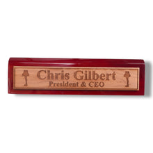 Load image into Gallery viewer, Desk Wedge Name Plate - PERSONALIZED - Leg Lamp - 11 Inches