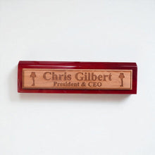 Load image into Gallery viewer, Desk Wedge Name Plate - PERSONALIZED - Leg Lamp - 11 Inches