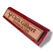 Load image into Gallery viewer, Desk Wedge Name Plate - PERSONALIZED - Moose - 11 Inches