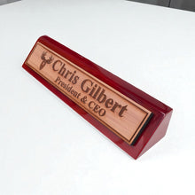 Load image into Gallery viewer, Desk Wedge Name Plate - PERSONALIZED - Moose - 11 Inches