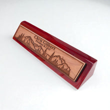 Load image into Gallery viewer, Desk Wedge Name Plate - PERSONALIZED - Mountain Scene - 11 Inches