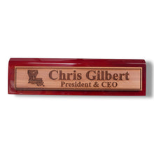 Load image into Gallery viewer, Desk Wedge Name Plate - PERSONALIZED - Louisiana - 11 Inches - Cajun