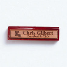 Load image into Gallery viewer, Desk Wedge Name Plate - PERSONALIZED - Louisiana - 11 Inches - Cajun