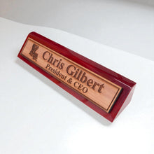 Load image into Gallery viewer, Desk Wedge Name Plate - PERSONALIZED - Louisiana - 11 Inches - Cajun